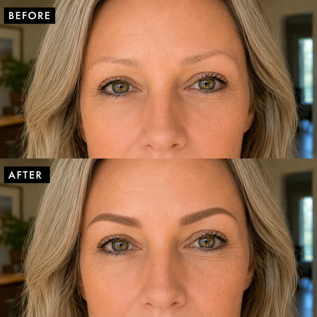 Sparse, over-plucked brows